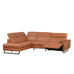 Nicoletti Gea Sectional Recliner - Italian Cognac Leather Modern