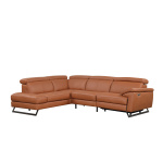 Nicoletti Gea Sectional Recliner - Italian Cognac Leather Modern