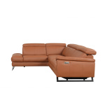 Nicoletti Gea Sectional Recliner - Italian Cognac Leather Modern