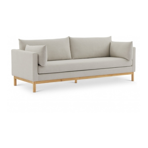 Langham 89.5" Linen Textured Fabric Upholstered Sofa