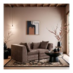 Stellar 76" Chenille Fabric Upholstered 2pc. Modular Loveseat