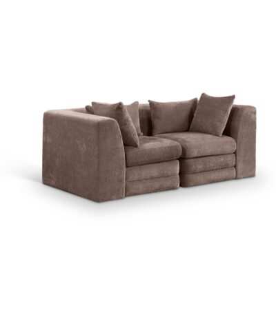 Stellar 76" Chenille Fabric Upholstered 2pc. Modular Loveseat