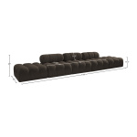 Ames 170" Boucle Fabric Upholstered 5pc. Modular Sofa